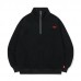 T1 Logo Half Zip-up - Black